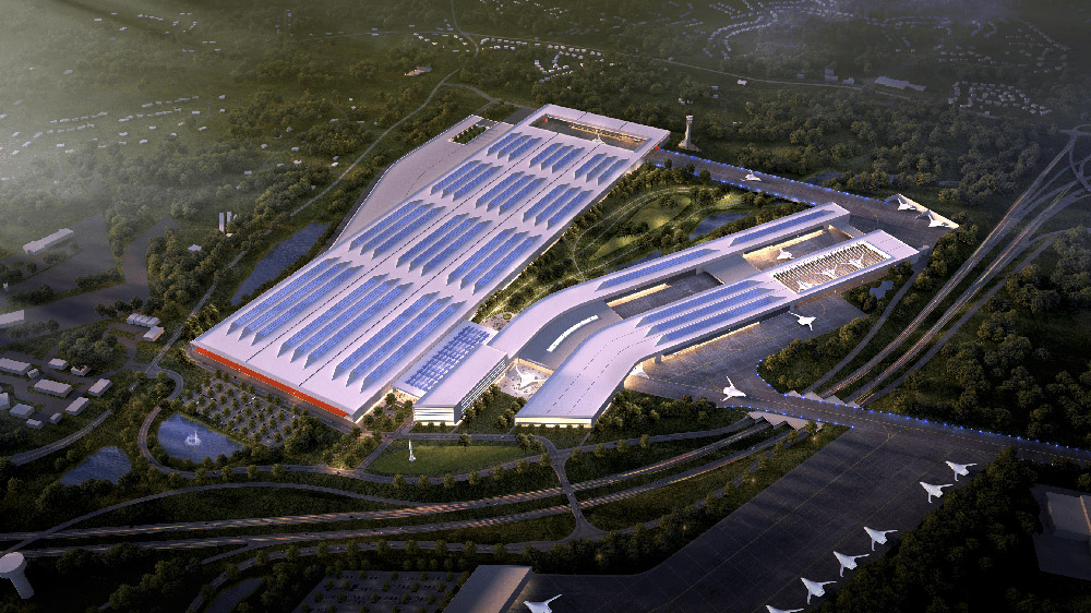 Rendering of JetZero Greensboro Facility.