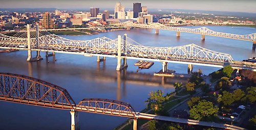 The Louisville-Southern Indiana Ohio River Bridges Project — which added two bridges to one originally built in the 1960s — was designed to improve safety, alleviate traffic, connect highways, and create economic development in the Greater Louisville-Southern Indiana region.