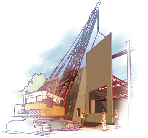 The modular design of a structural precast panel makes building modifications, expansions, and repairs much easier.