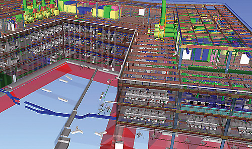 3D fabrication coordination models are accessible via the cloud by all teams.