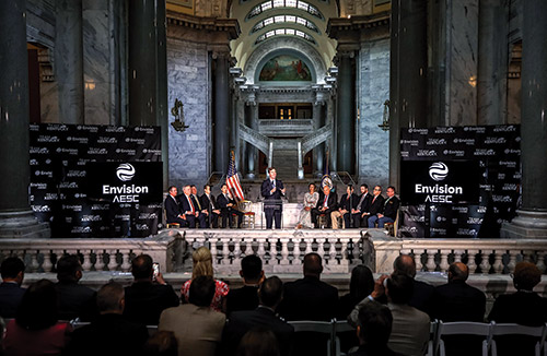In April 2022, Kentucky Gov. Andy Beshear, state and local leaders, and executives from Envision AESC announced the company’s $2 billion EV battery gigafactory, creating 2,000 Kentucky jobs.