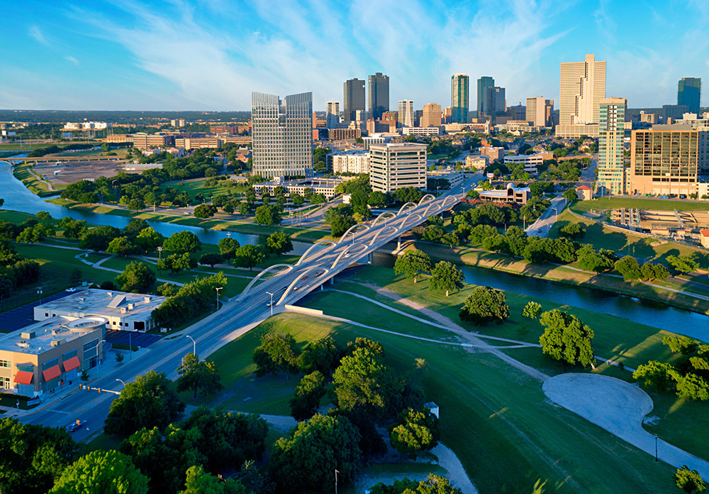 Fort Worth River Downtown.Courtesy FWEDP 