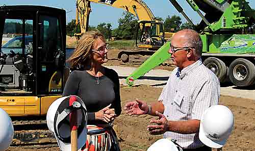 Indiana Lt. Gov. Suzanne Crouch and Jasper County officials joined executives from Premier BioSource, an agriculture biosciences company, on Aug. 30, 2018, to break ground on the company’s 78,000-square-foot farm operation in Rensselaer, Indiana.