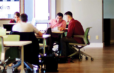 Gravitate, an entrepreneurial center in downtown Des Moines, provides
a sense of “community.”